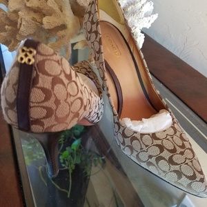Coach shoes 4-inch heel worn once